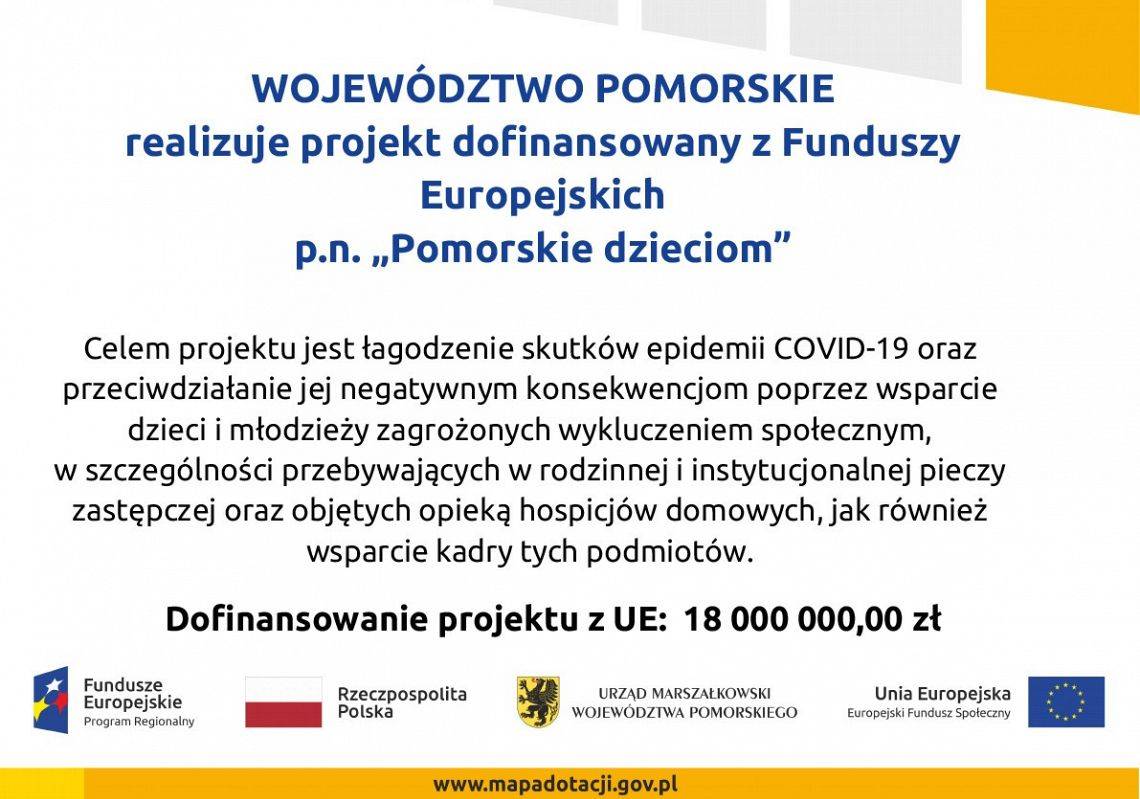 Plakat Projektu Pomorskie dzieciom grafika